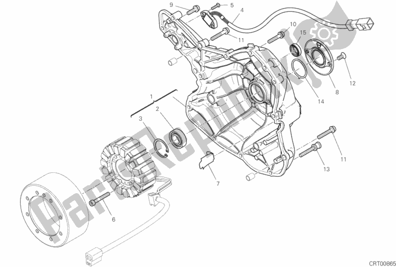 Tutte le parti per il Coperchio Del Generatore del Ducati Scrambler 1100 PRO 2020